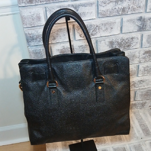 Michael Kors Hamilton Moderne Large Leather Satchel Black Excellent Condition - Picture 3 of 11